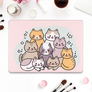 Cats Macbook case Cute Macbook Pro 13 inch Air 13 15 M2 M3 Pro 14 Pro 16 inch Kawaii funny cats Pretty animals Girly cartoon style cat case
