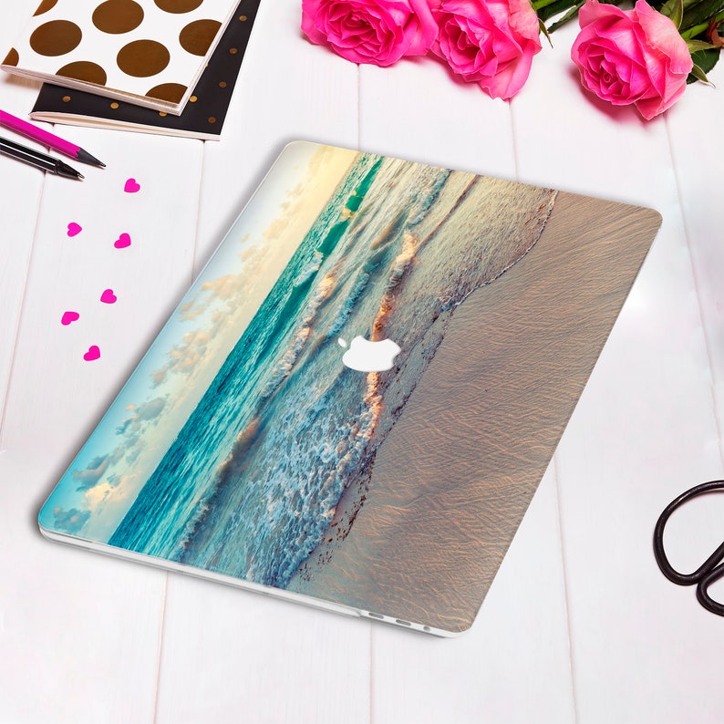 Ocean MacBook case for MacBook Pro 13 16 15 inch 2019 Beach MacBook Air 13 11 a1932 MacBook 12 inch Nature Waves Water Navy Sky Retina case image 3