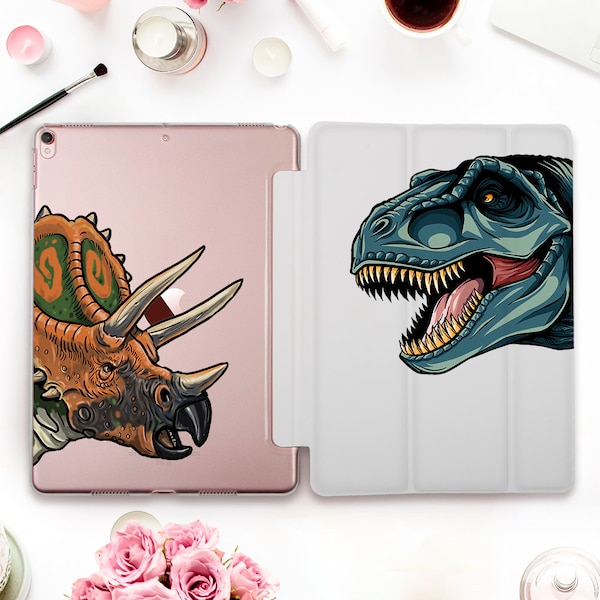 Dinosaurs iPad case for Boys iPad Pro 11 12.9 10.5 10.2 10.9 10th 9.7 Air 5 Mini 6 Dino Design for Kids Teens Trendy Jurassic Dinosaurs case