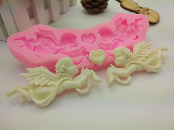 Silicone Soap Molds Fondant Wedding Mould Chocolate Mold Cake Decorating Angel#2