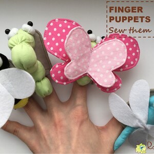 Finger Puppet Dragonfly PDF Pattern and Tutorial Toy | Etsy