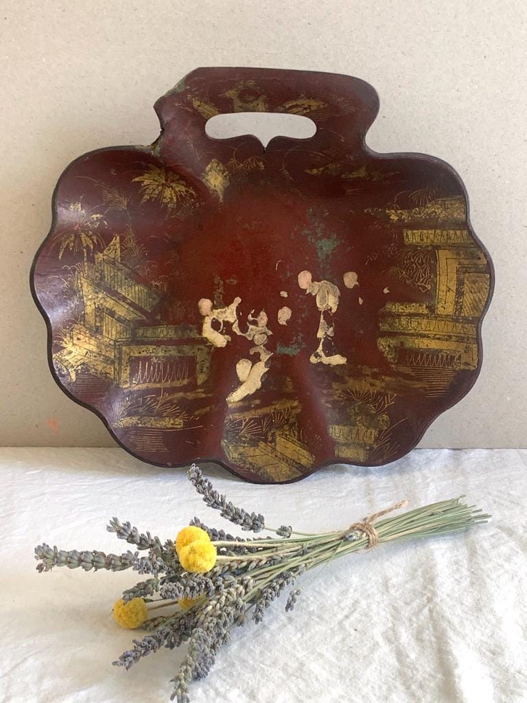 Japanese Chinese Lacquered Basket Box - Etsy