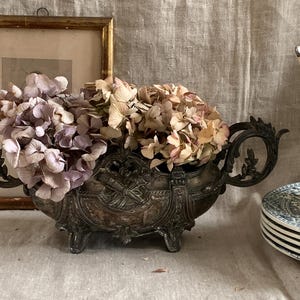 Antique French Jardiniere Napoleon III Planter Cast Spelter Centerpiece or Jardiniere