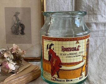 Vintage Französisches Apothekerglas: Retro Einmachglas aus Glas