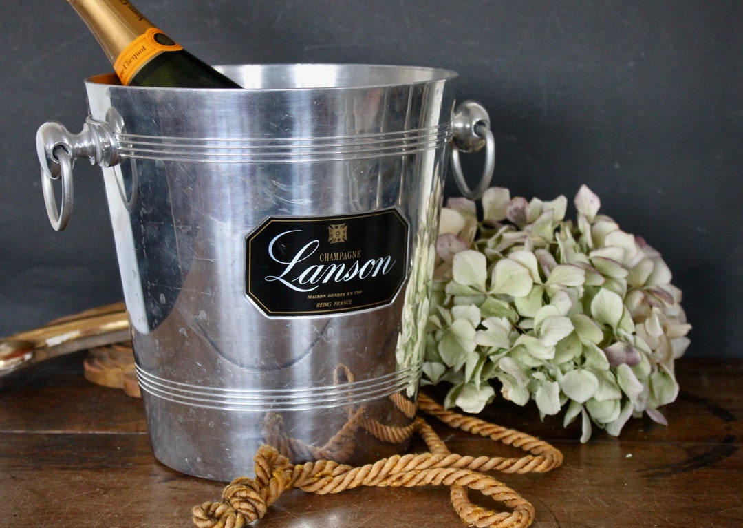 Vintage French LANSON Champagne Ice Bucket Champagne Aluminium Bucket