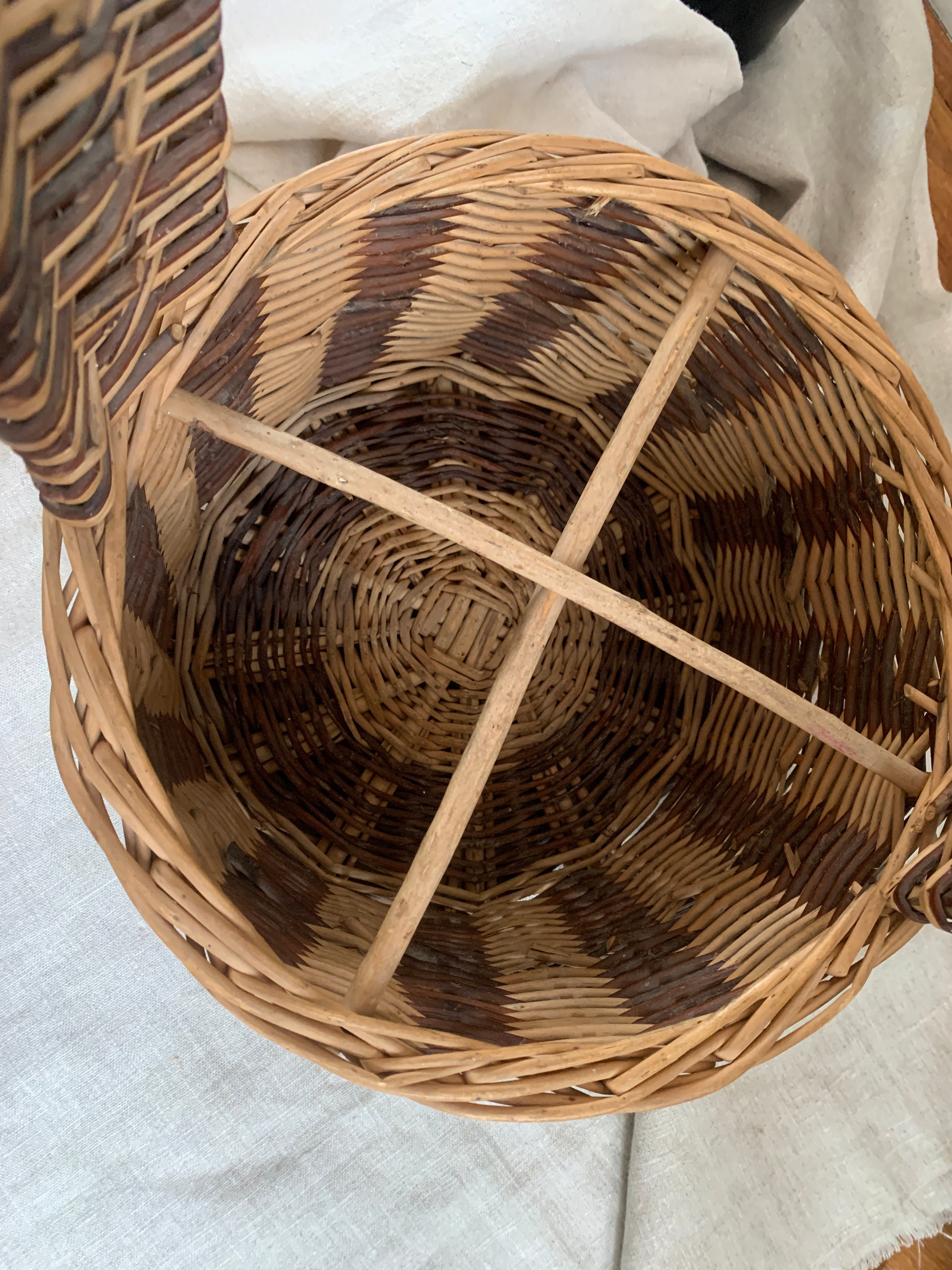 フランスアンティークボトルバスケット