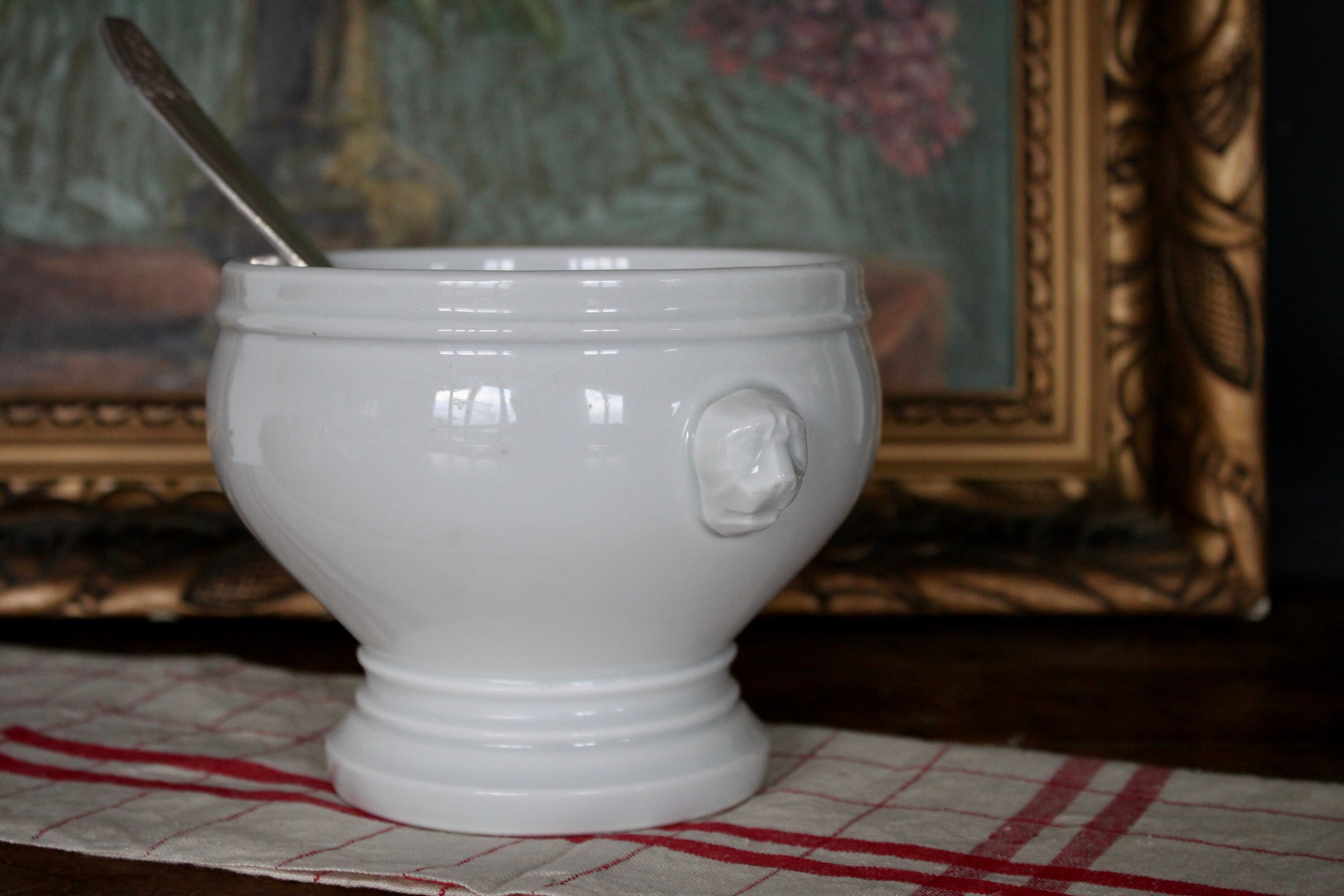 Home & Living Bowls French Vintage PILLIVUYT White Porcelain Lions Head