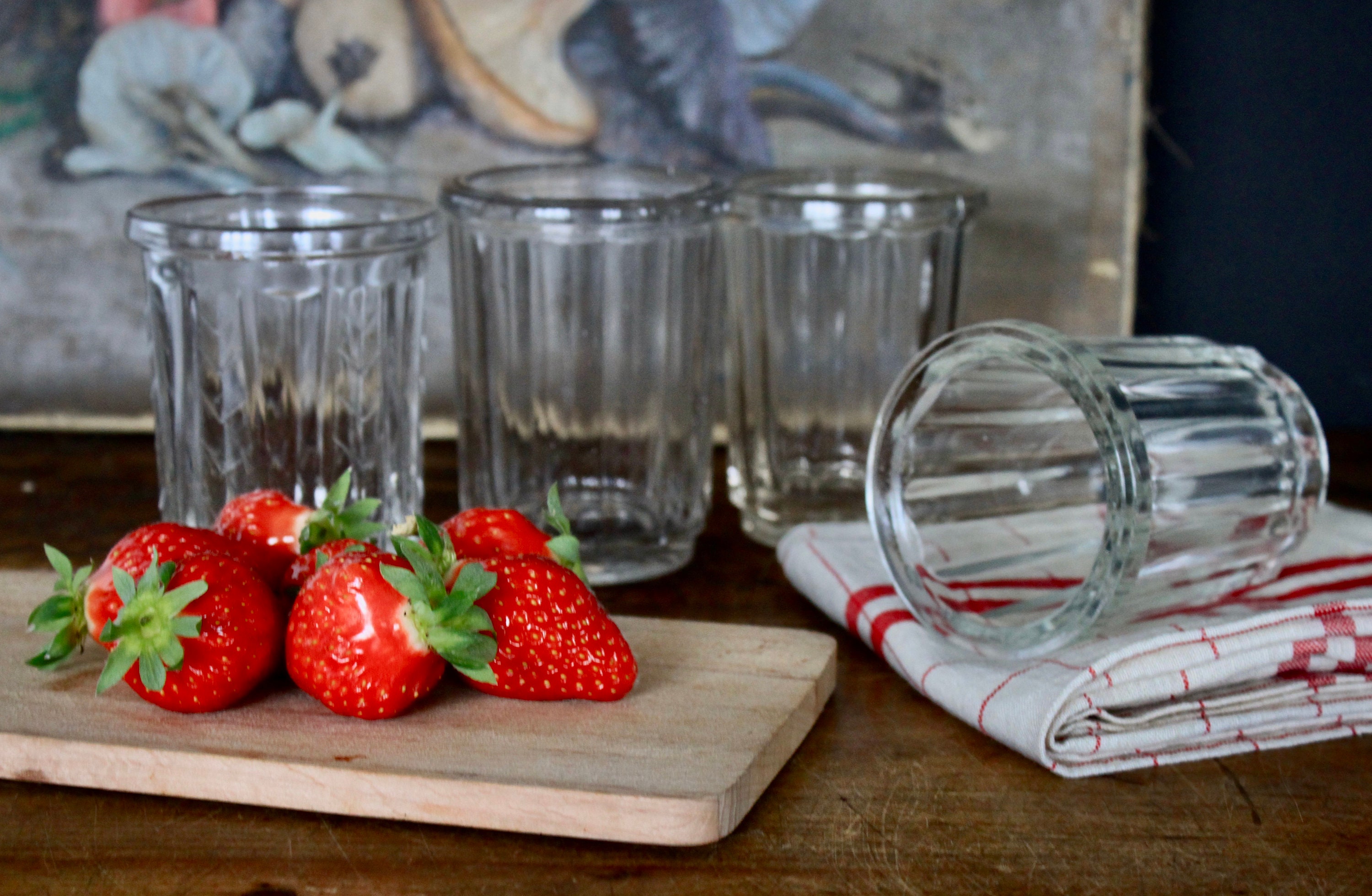 Français Antique Glass Jam Jar Vintage Preserving Traditional Jelly Jars Flared Jar