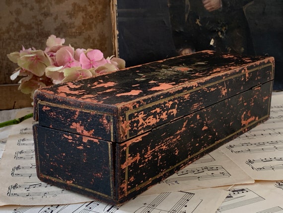 Antique French 19th Napoléon III Wooden Glove Box… - image 8