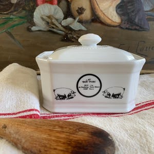 Vintage French Terrine Paté Tureen Foie Gras French Porcelain Casserole Dish
