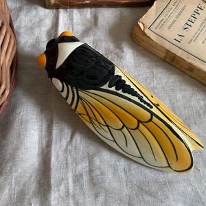 Vintage French Ceramic Ciacada Majolica Provencal Cicada Provencal Decor
