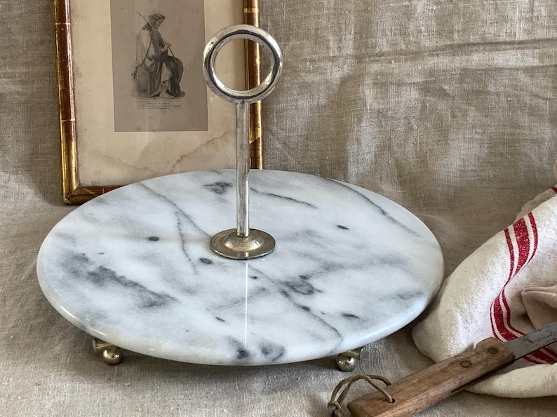 LeBazarFrancais Marble Revolving Tray