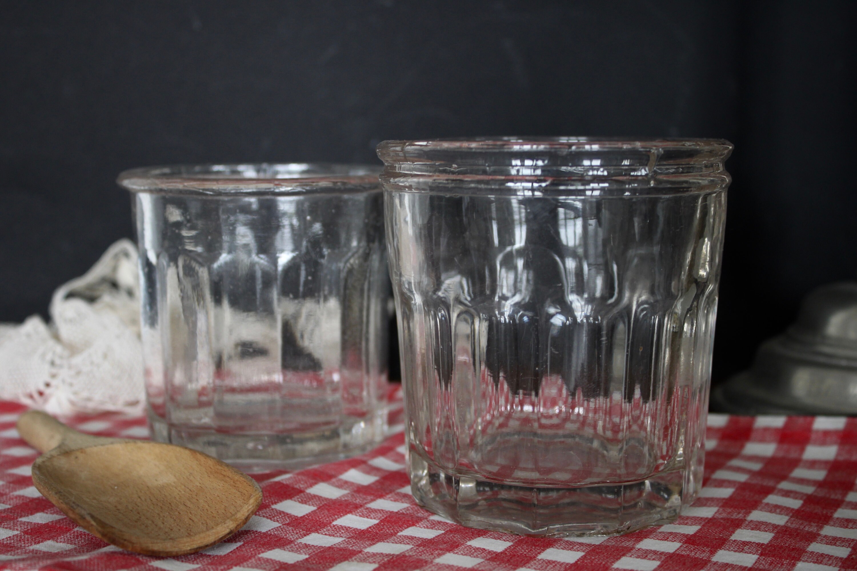 French Antique Glass Jam Jars Vintage Preserving Jars Etsy
