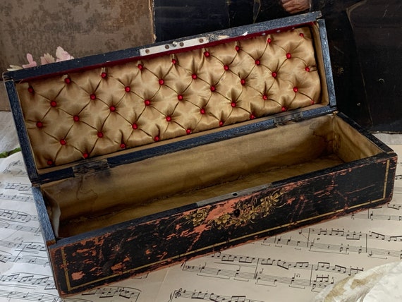 Antique French 19th Napoléon III Wooden Glove Box… - image 4