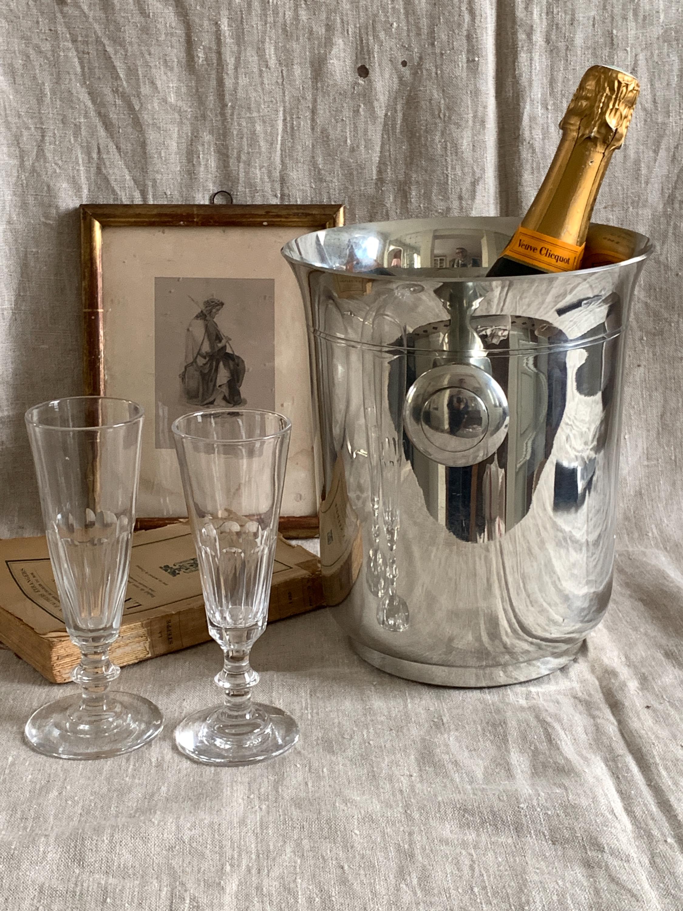 1970′ Seau A Champagne Baccarat Modèle « Harcourt » Signé