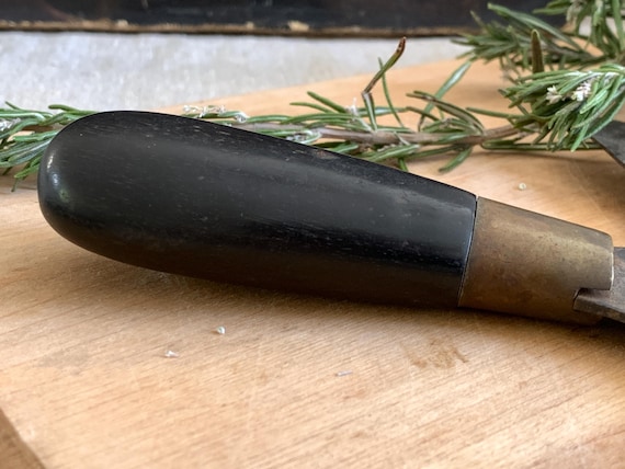 French Antique Herb Chopper Chopping Knife Antique Mezzaluna