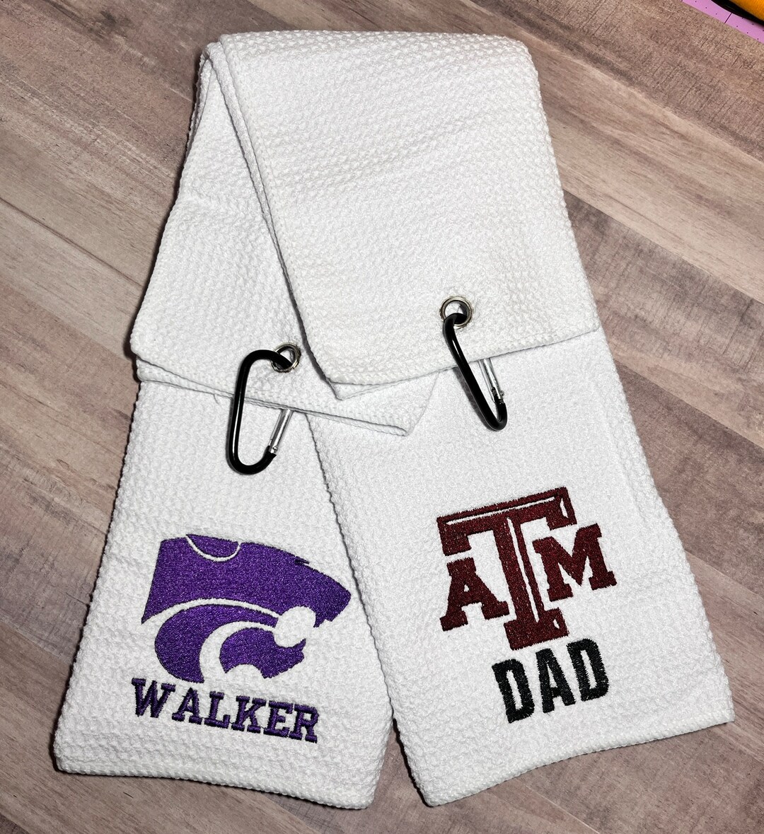 Embroidered Team Golf Towel Etsy