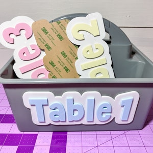 Acrylic Classroom Table Numbers