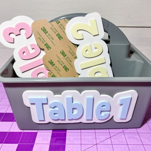 Numéros de table de classe en acrylique