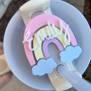 Pastel Rainbow Tumbler Topper