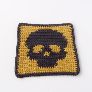 Skull Mug Rug Crochet Pattern, Skull Coaster Pdf Pattern - Etsy