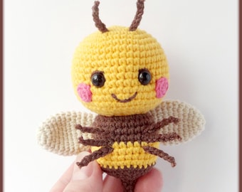 Patrón de abeja de ganchillo: tutorial de insecto amigurumi en PDF