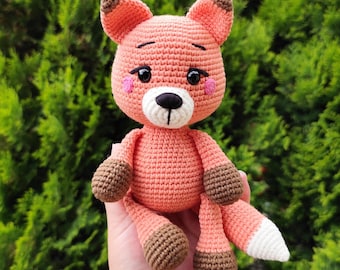 Liam the fox Crochet Pattern - amigurumi fox PDF tutorial