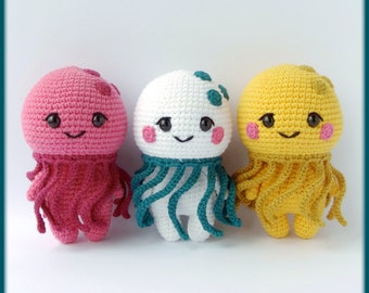 Nelly the Jellyfish Crochet Pattern amigurumi toy