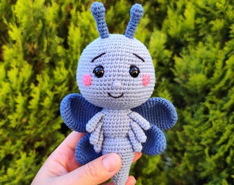 Flutter the Butterfly Crochet Pattern - amigurumi butterfly PDF tutorial