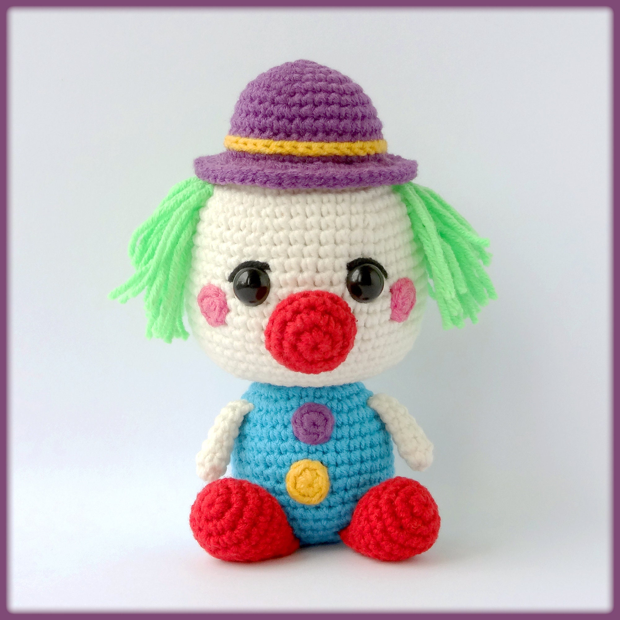 Cute Clown Amigurumi Crochet Pattern
