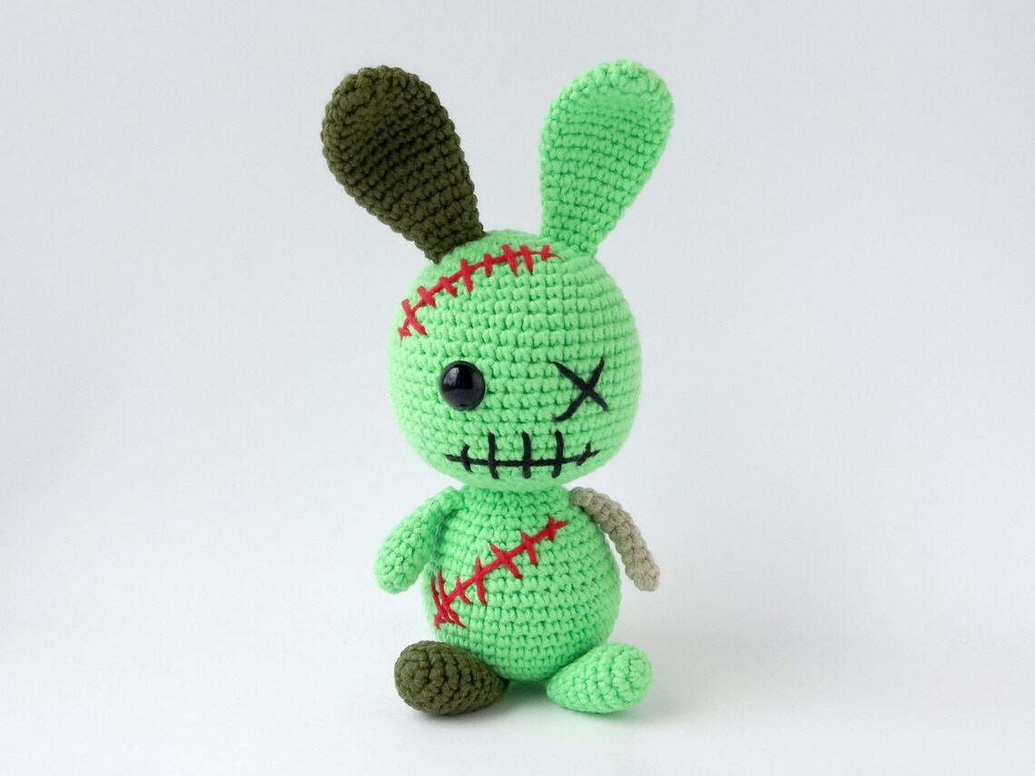 Zombie Rabbit Crochet Pattern amigurumi monster toy Etsy