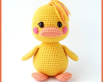 Duckling Crochet Pattern amigurumi toy, cute crochet duckling pattern, amigurumi duckling pattern