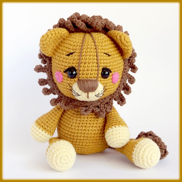 Leo the Lion Crochet Pattern amigurumi animal, crochet lion pattern