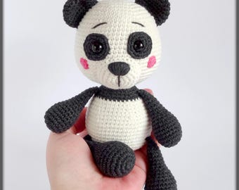 Panda Crochet Pattern - amigurumi animal PDF tutorial