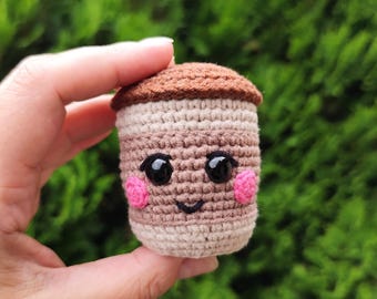 Latte Crochet Pattern - cute amigurumi latte cup PDF tutorial