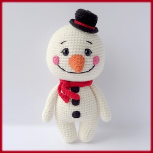 Snowman Crochet Pattern Christmas decoration amigurumi toy