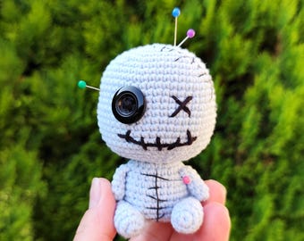 Sitting voodoo doll Crochet Pattern - amigurumi doll PDF tutorial