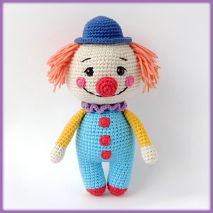 Clown Crochet Pattern amigurumi doll