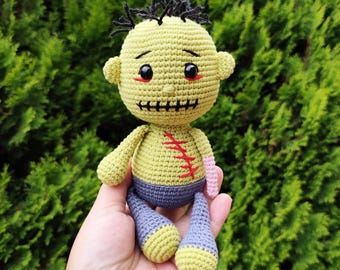 Häkelanleitung für eine gruselig-süße Zombie-Puppe – Halloween-Amigurumi-PDF-Tutorial