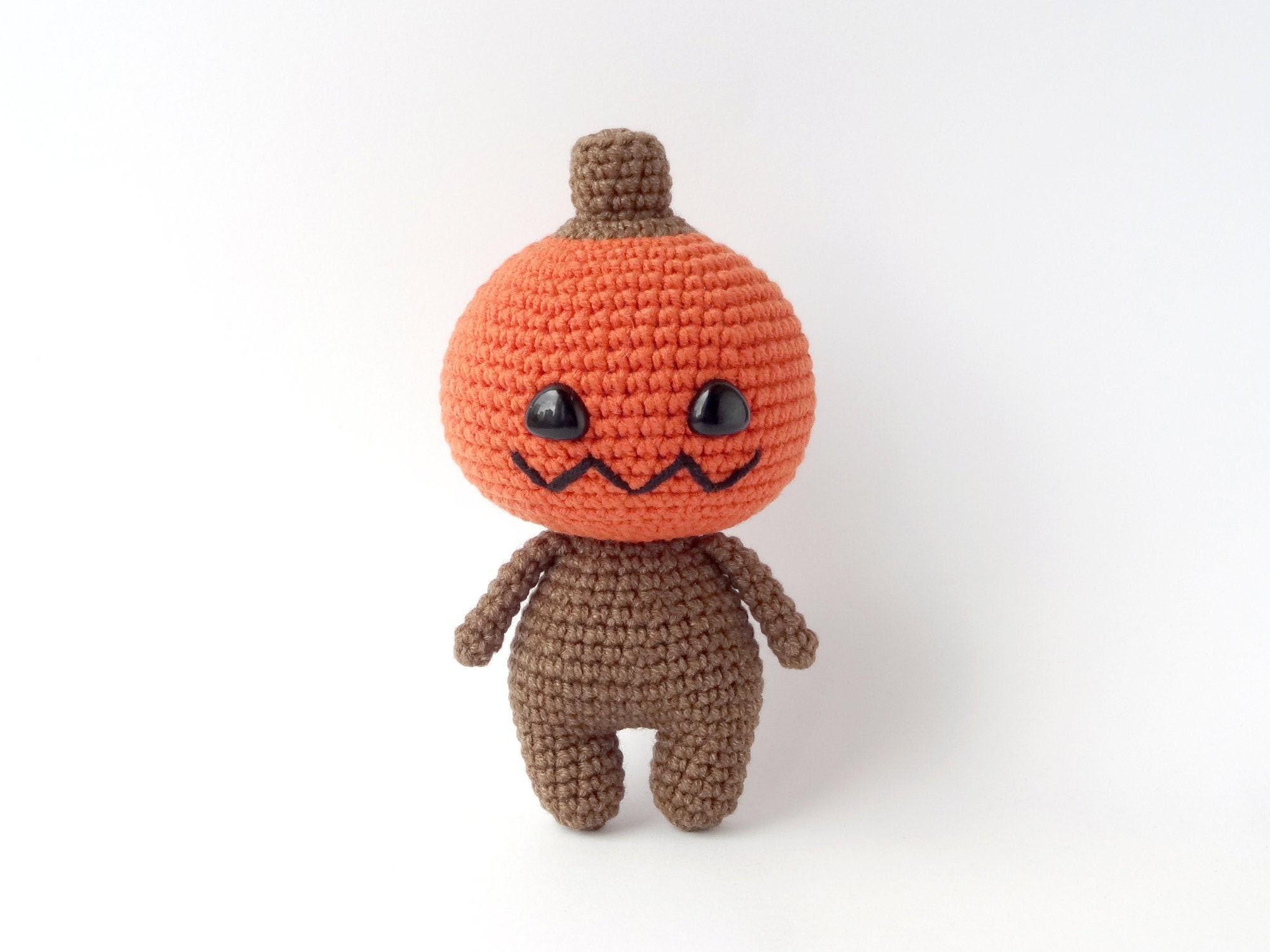 Little Pumpkin Head Doll Crochet Pattern amigurumi toy Etsy