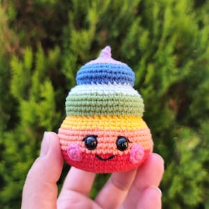 Rainbow poop Crochet Pattern - unicorn poop PDF tutorial