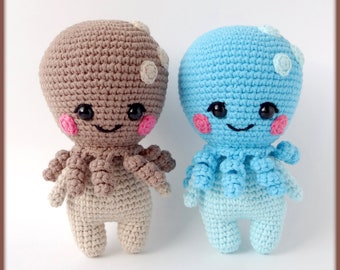 Jouet amigurumi Octa la pieuvre au crochet