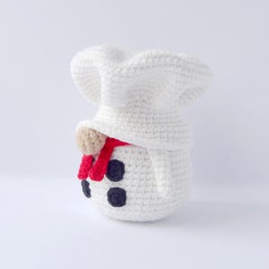 Crochet chef gnome amigrumi pattern