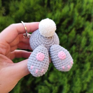 Bunny butt Crochet Pattern - amigurumi keychain PDF tutorial