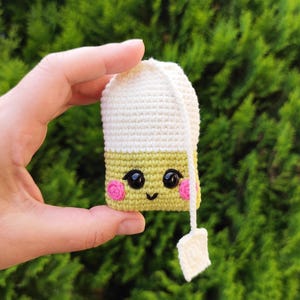 Tea Bag Crochet Pattern, cute amigurumi tea bag pattern