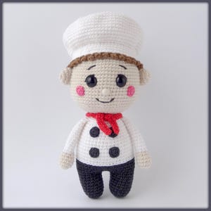 Alex the Chef Crochet Pattern – amigurumi toy PDF tutorial