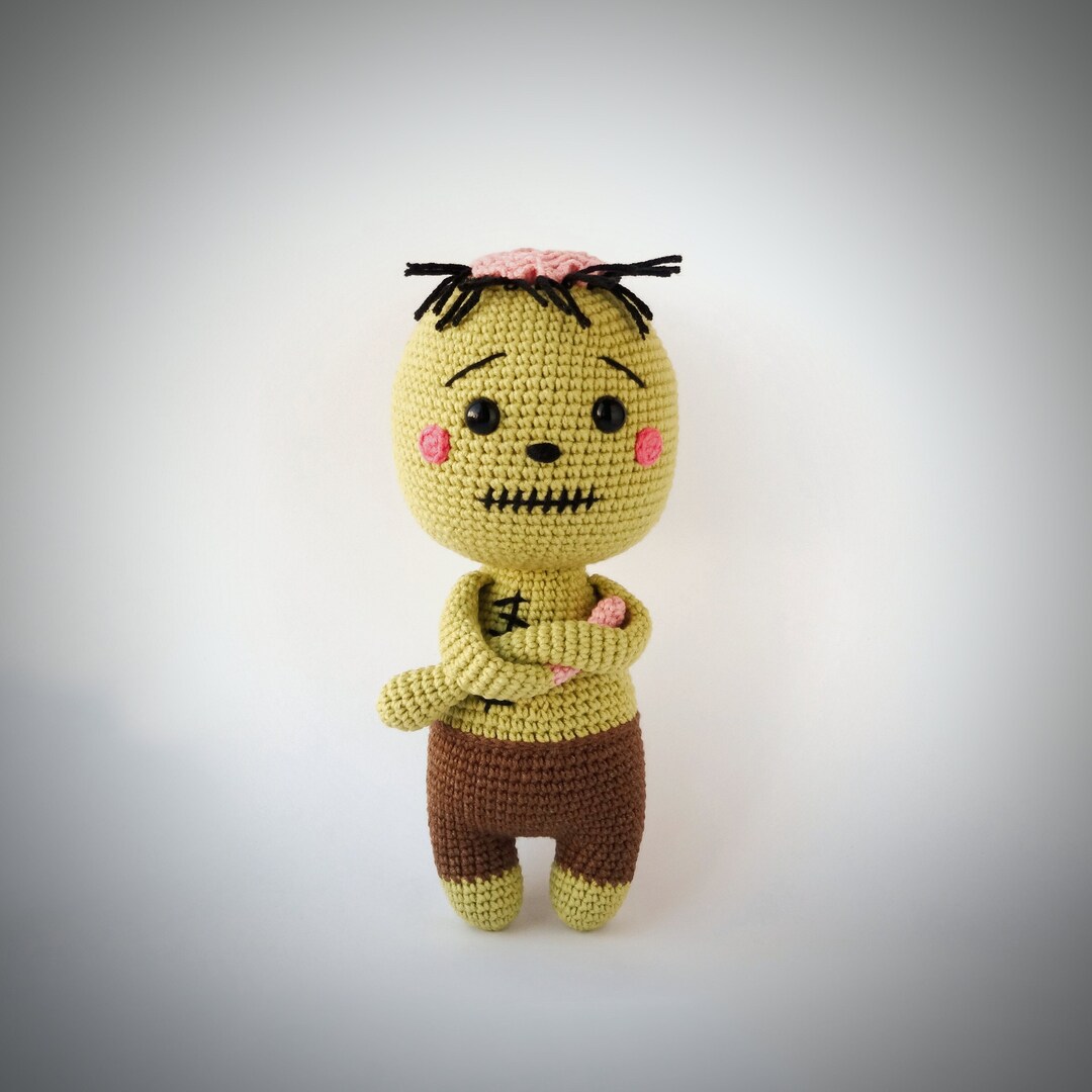 Crochet Pattern Zombie Doll With Open Brain, Crochet Zombie Doll