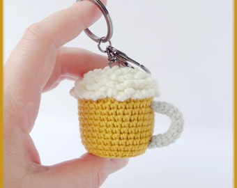 Beer keychain Crochet Pattern pdf tutorial