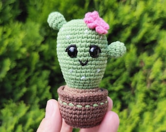 Cute cactus Crochet Pattern - amigurumi cactus PDF tutorial