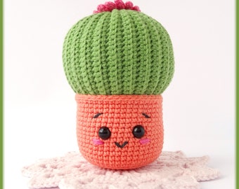 Crochet Cactus in a Cute Pot Amigurumi Crochet Pattern, amigurumi cactus crochet pattern, crochet cactus pattern, cute pot with cactus